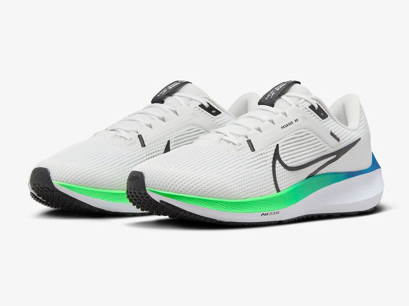 The Nike Pegasus 40 men's running shoes against a white background.