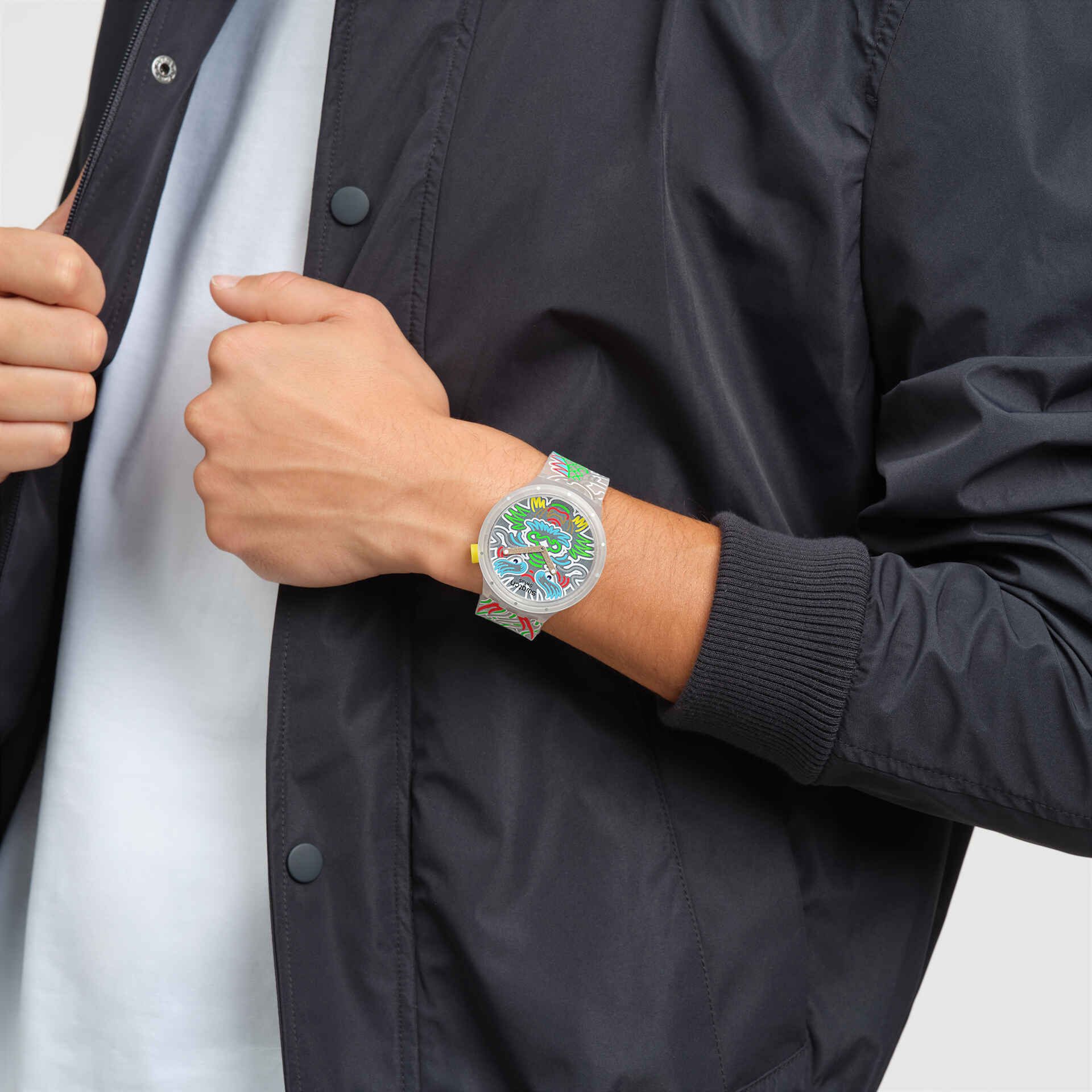 Swatch Dragon in Cloud on model