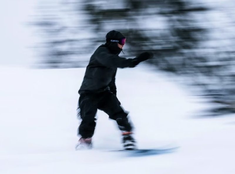 Snowboarder on a mountain