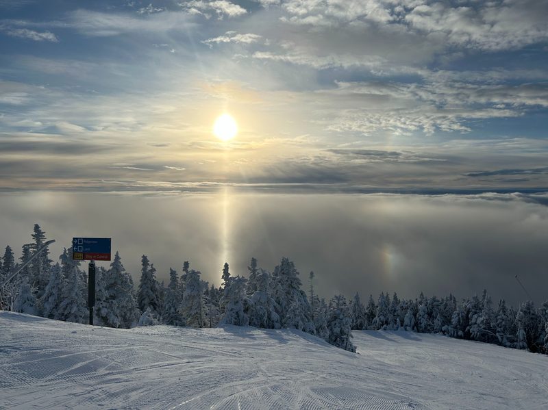 Sunrise groomer at Stowe