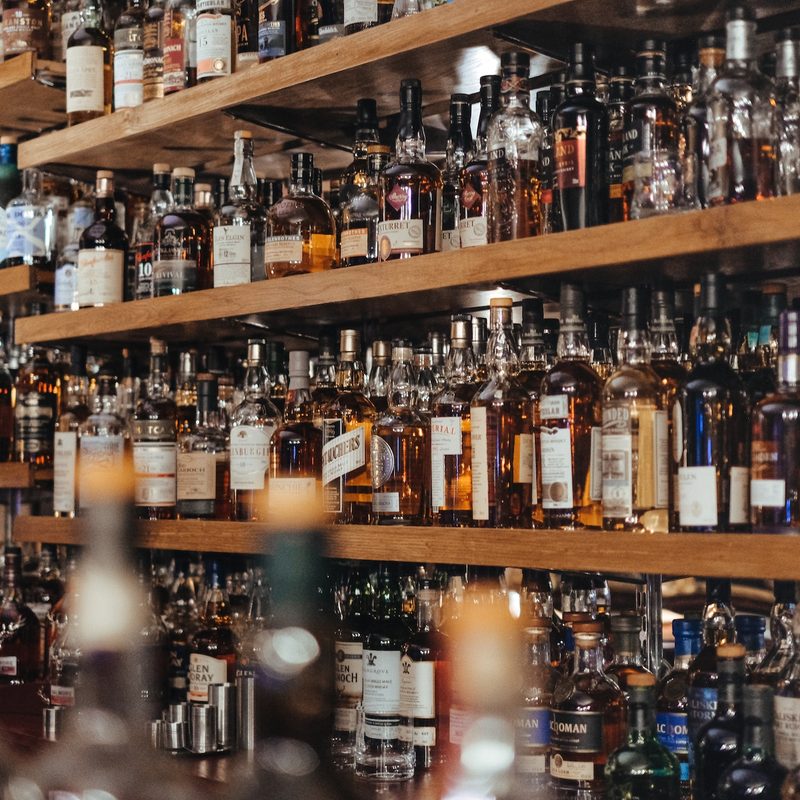 Whiskey bottles