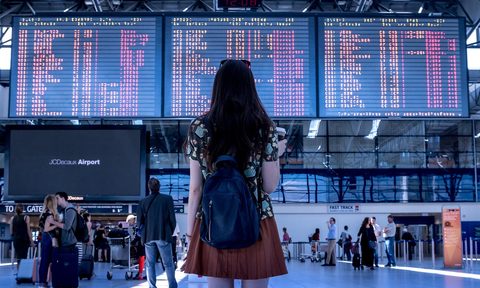 Woman at airport