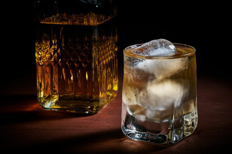 Whiskey in glass