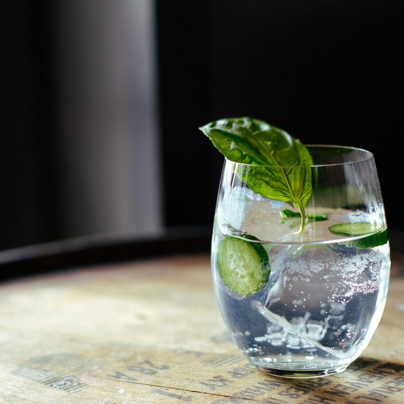 Clear cocktail