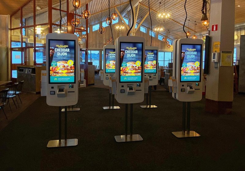 The digital machines inside the McSki in Sweden.