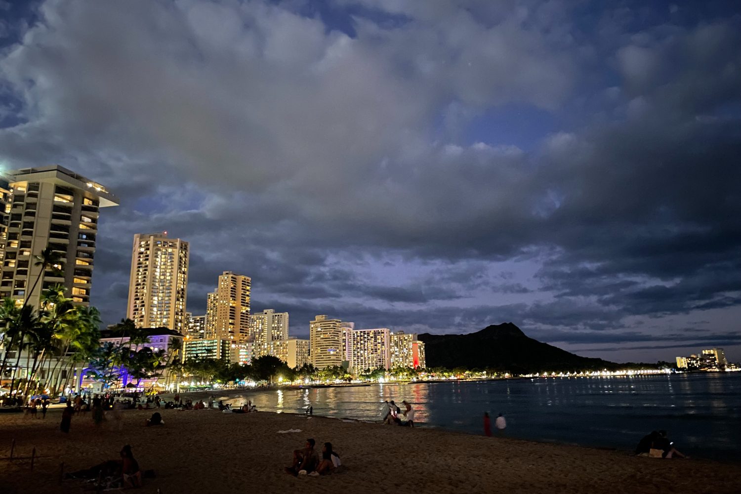 Honolulu at night.