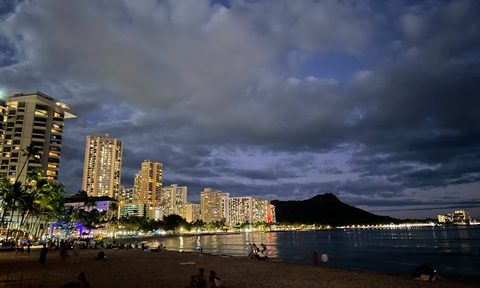 Honolulu at night