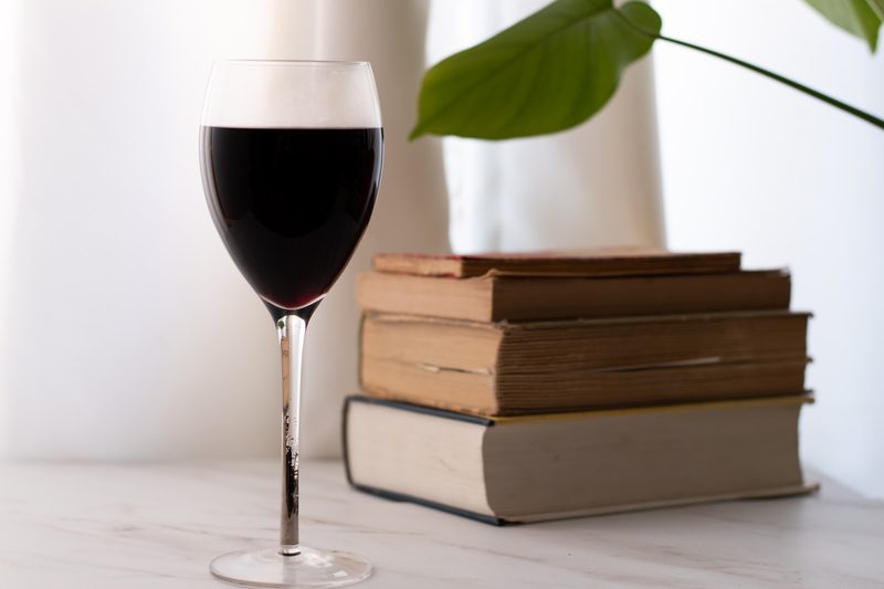 Glass of red wine