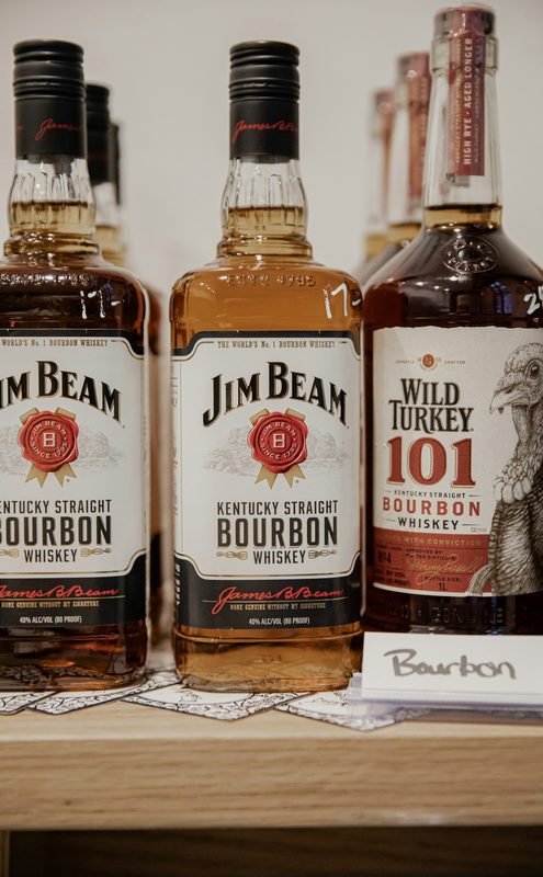 Bourbon bottles