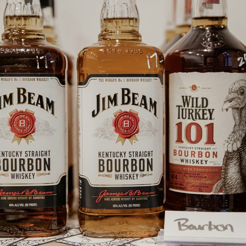 Bourbon bottles