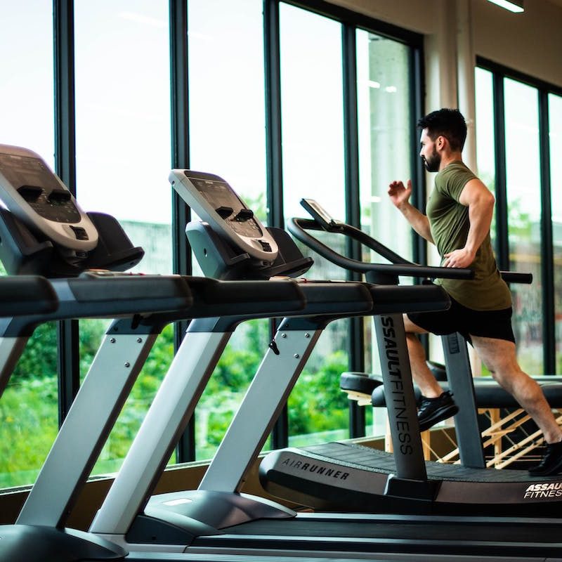 a man on a treadmill