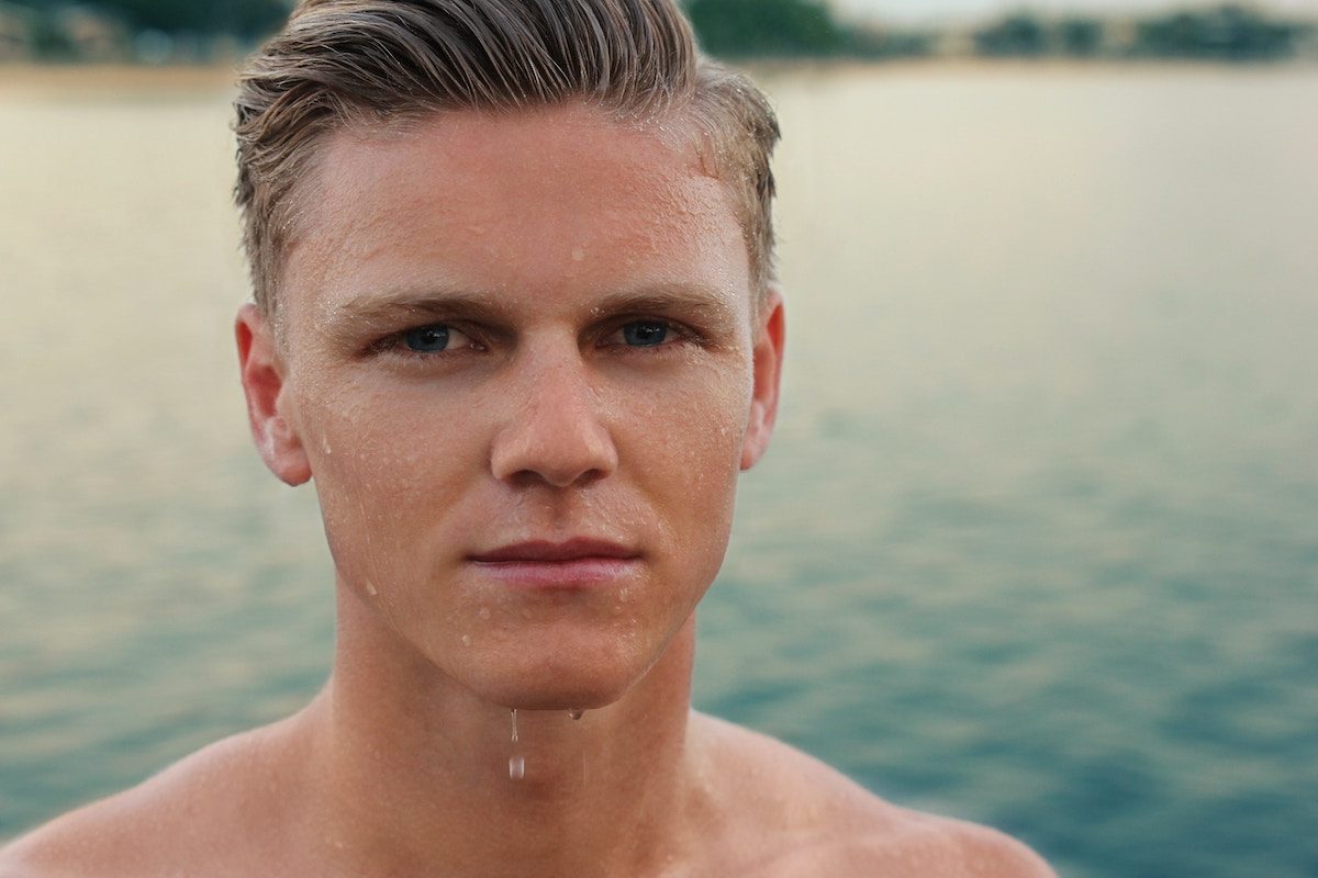 man with really smooth skin