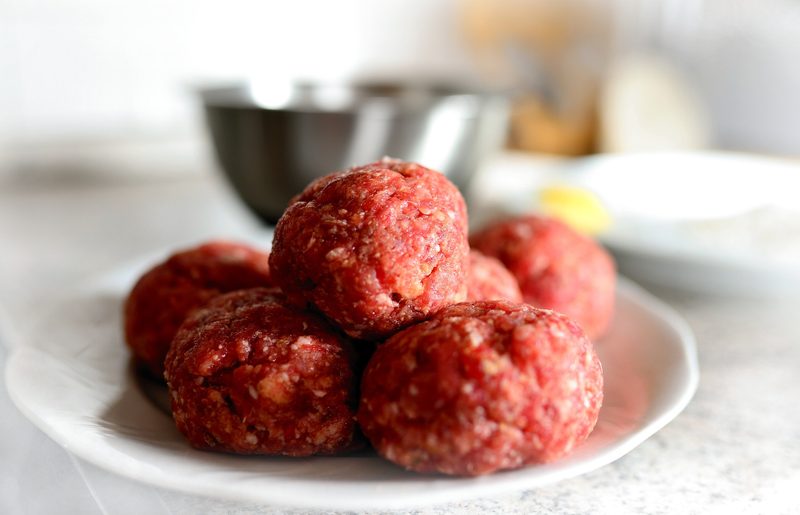 Raw meatballs