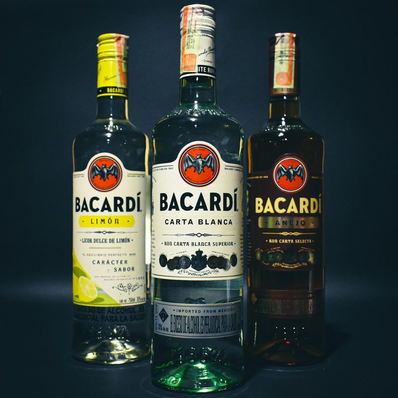 Bacardi bottles