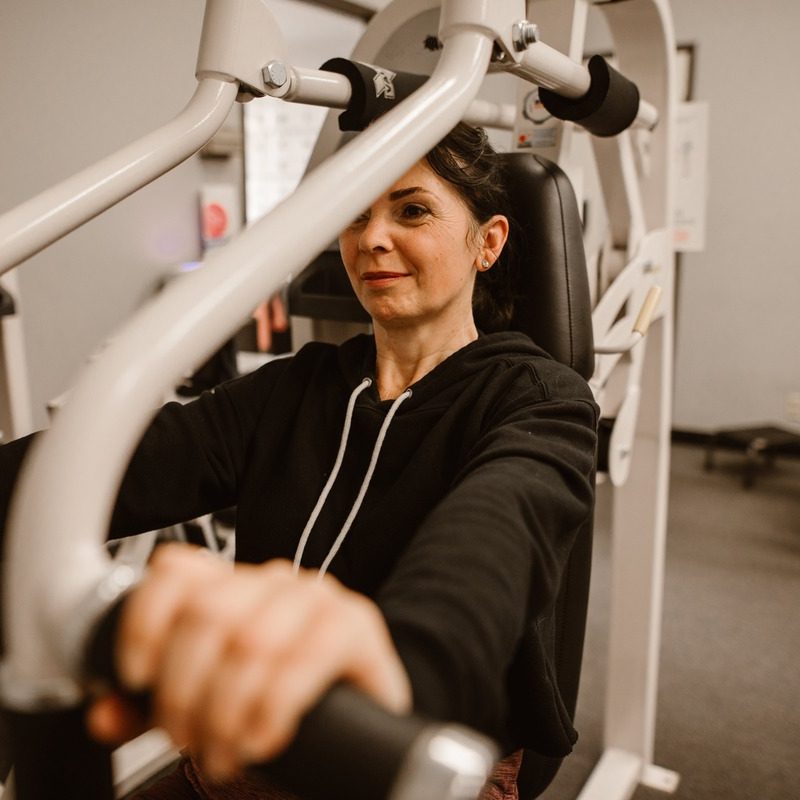 Chest press machine.