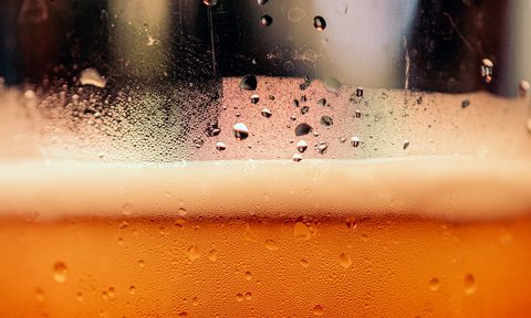 Close-up of beer in a glass