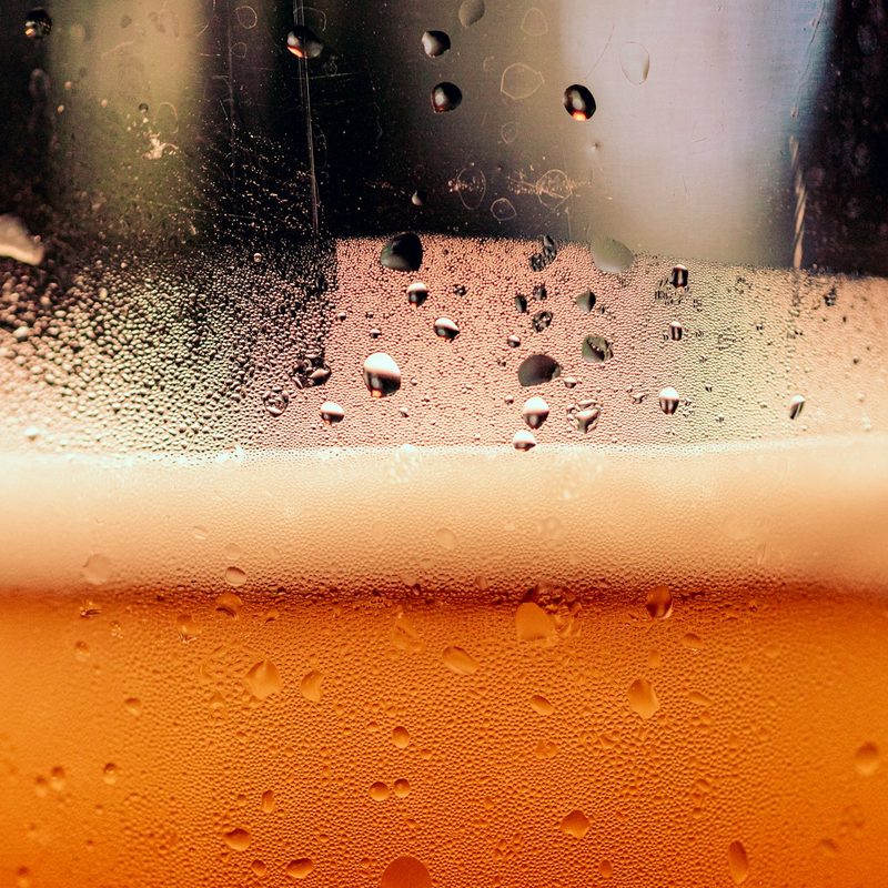 Close-up of beer in a glass