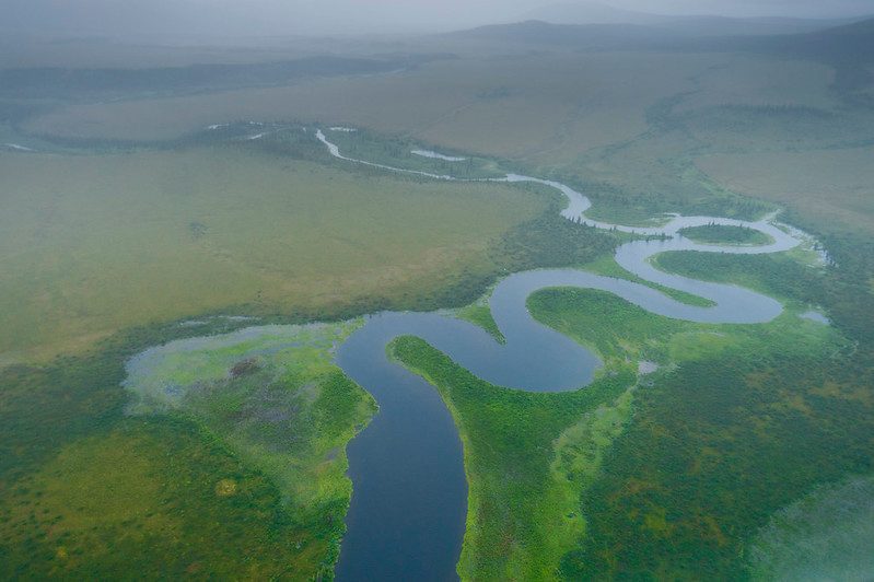 a winding river in the Kobuk Valley National Park
