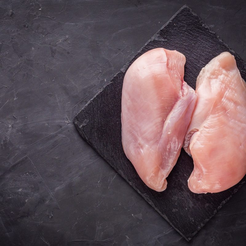 Raw chicken breasts