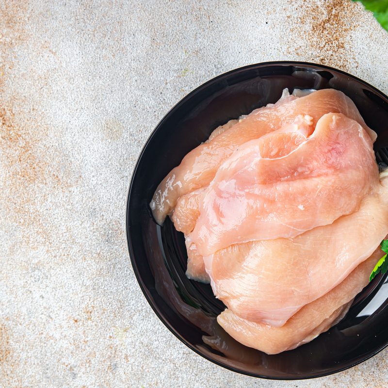Thinly sliced chicken breasts