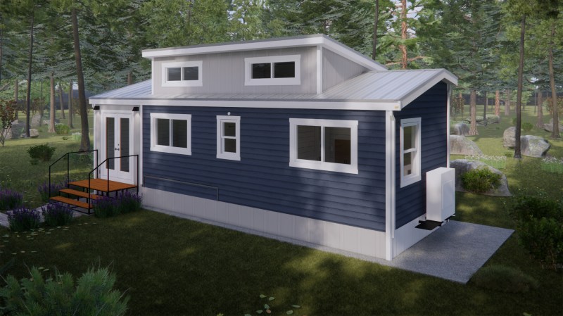 Mockup of the Aspen from Tumbleweed Tiny House Company.