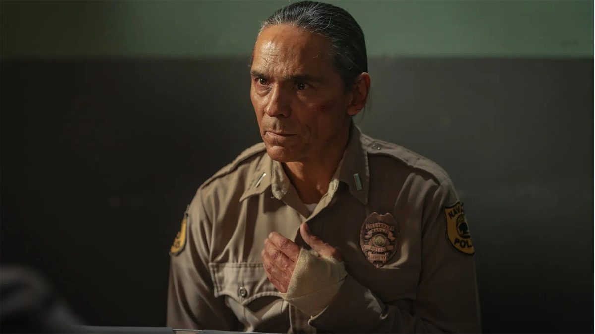 Zahn McClarnon in Dark WInds.