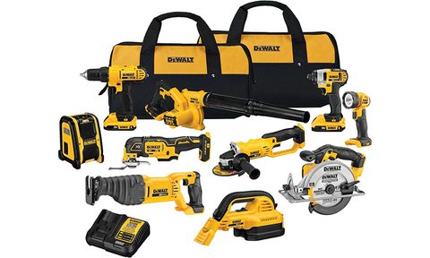 The DeWalt 20V Max Power Tool Combo Kit on a white background.