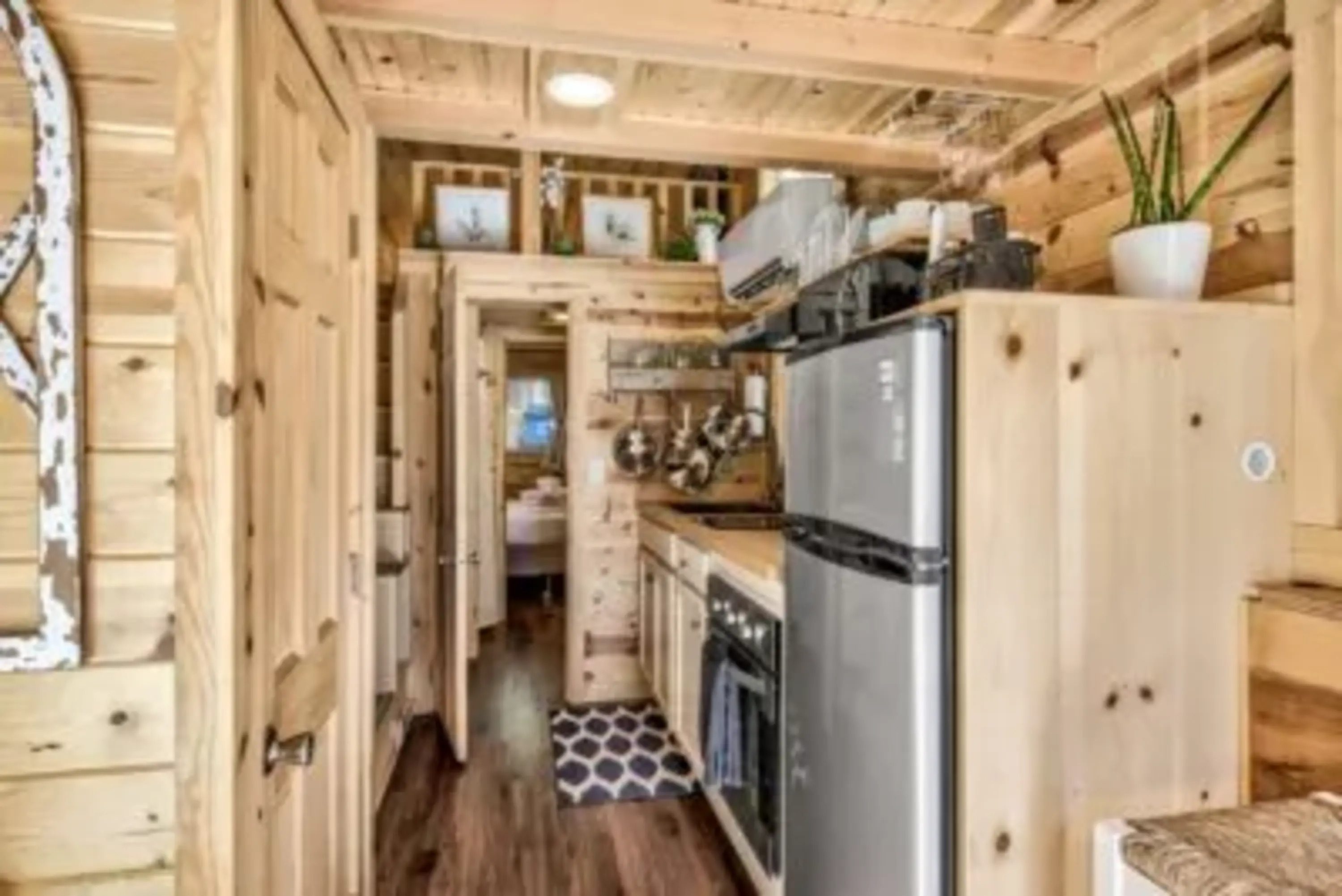 Farallon Tumbleweed Tiny House kitchen interior.