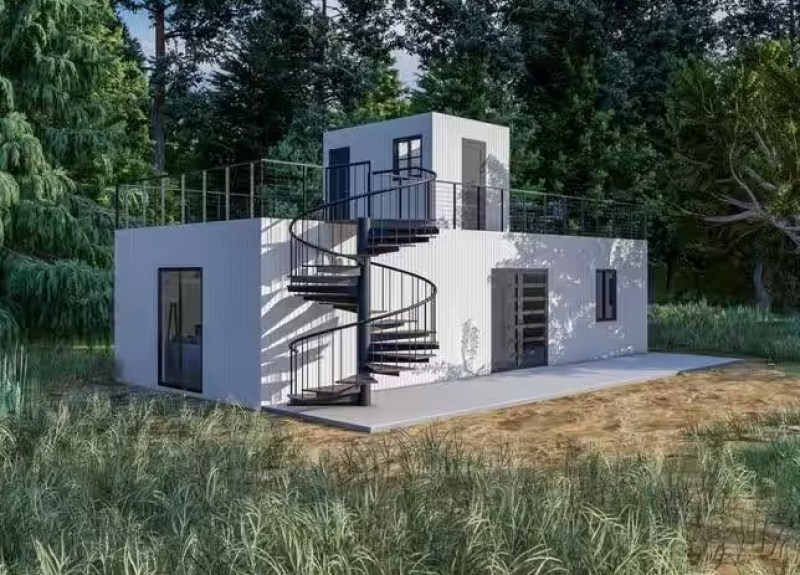 An example of what the Getaway Pad tiny home from Home Depot might look like once constructed.