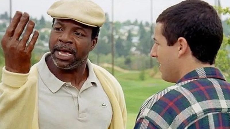 Carl Weathers and Adam Sandler in Happy Gilmore.