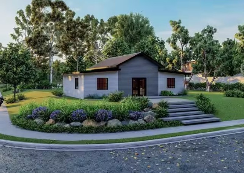 A Home Depot bungalow tiny house.