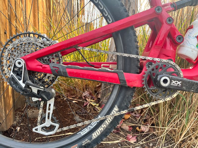 SRAM's transmission drivetrain on a Revel Rail 29 mountain bike