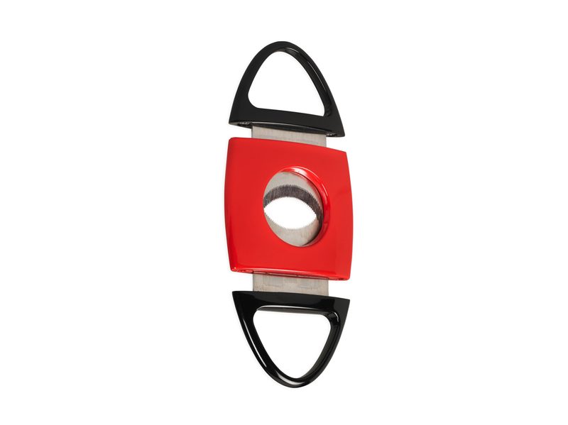 Lotus Jaws Serrated cigar cutter in red and black