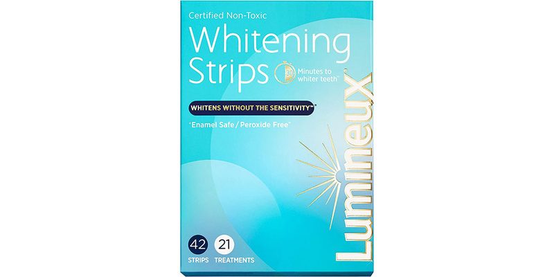 The Lumineux Teeth Whitening strips on a white background.