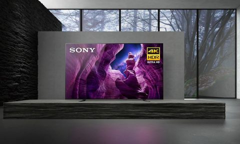 Sony A8H Series frame TV in studio setting