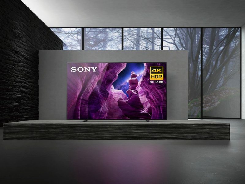 Sony A8H Series frame TV in studio setting