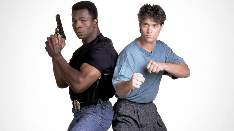 Carl Weathers and Bryan Genesse in Street Justice.