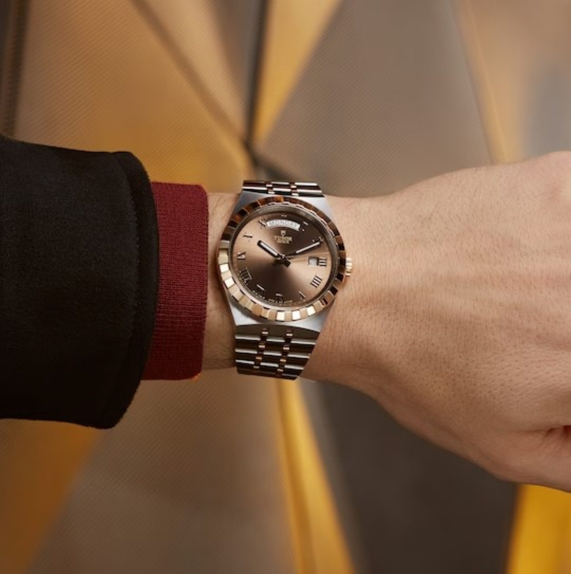 Royal on wrist