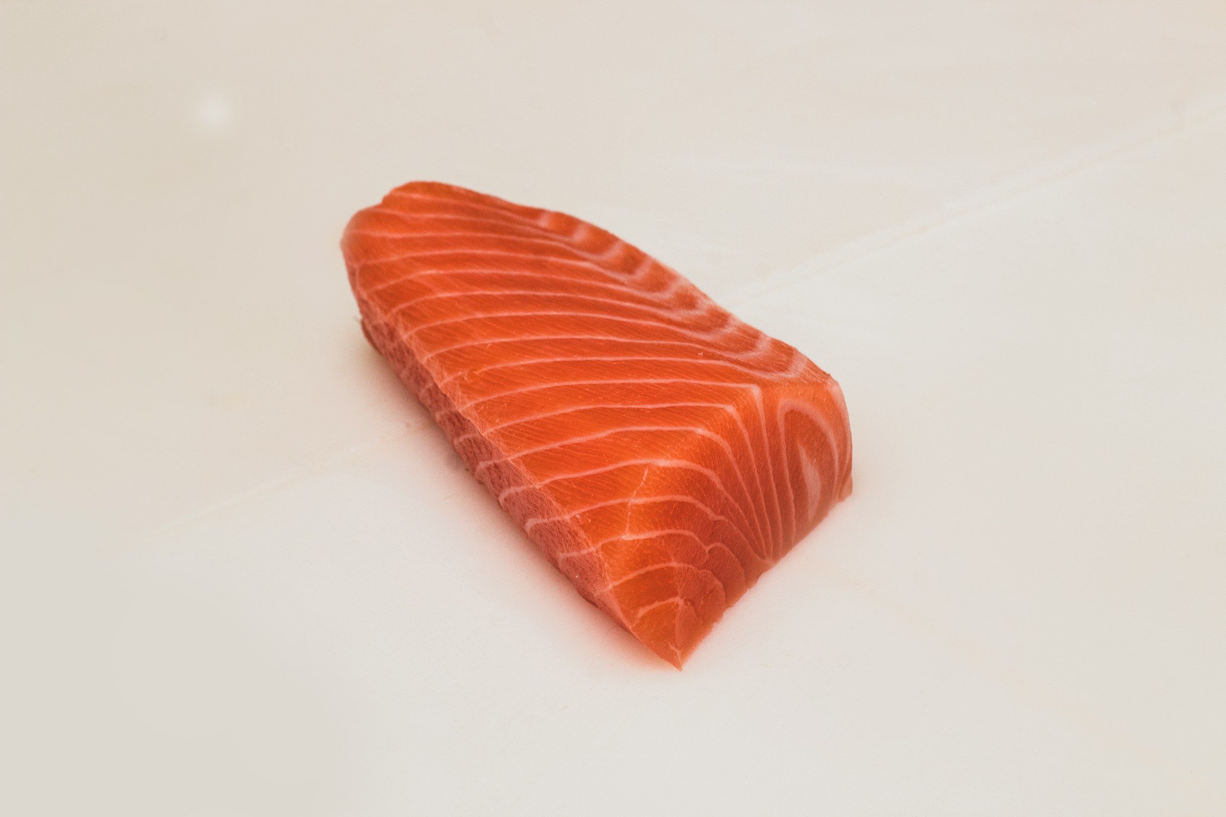Raw salmon filet