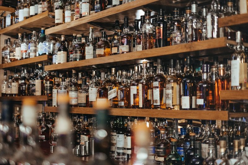Whiskey bottles