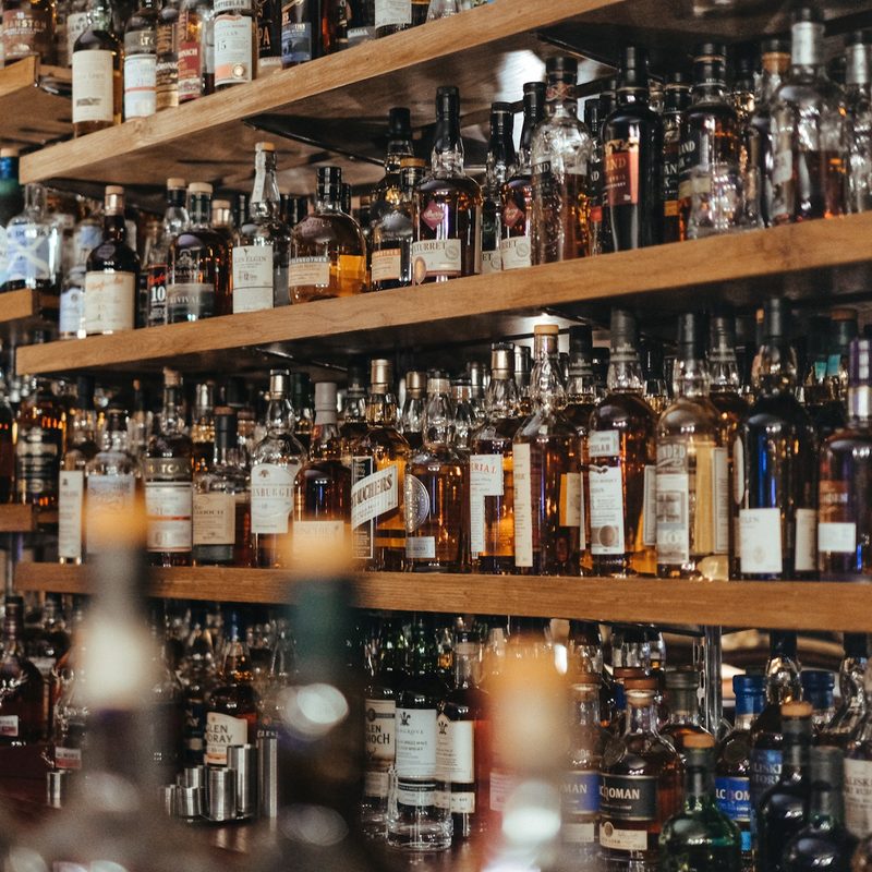 Whiskey bottles