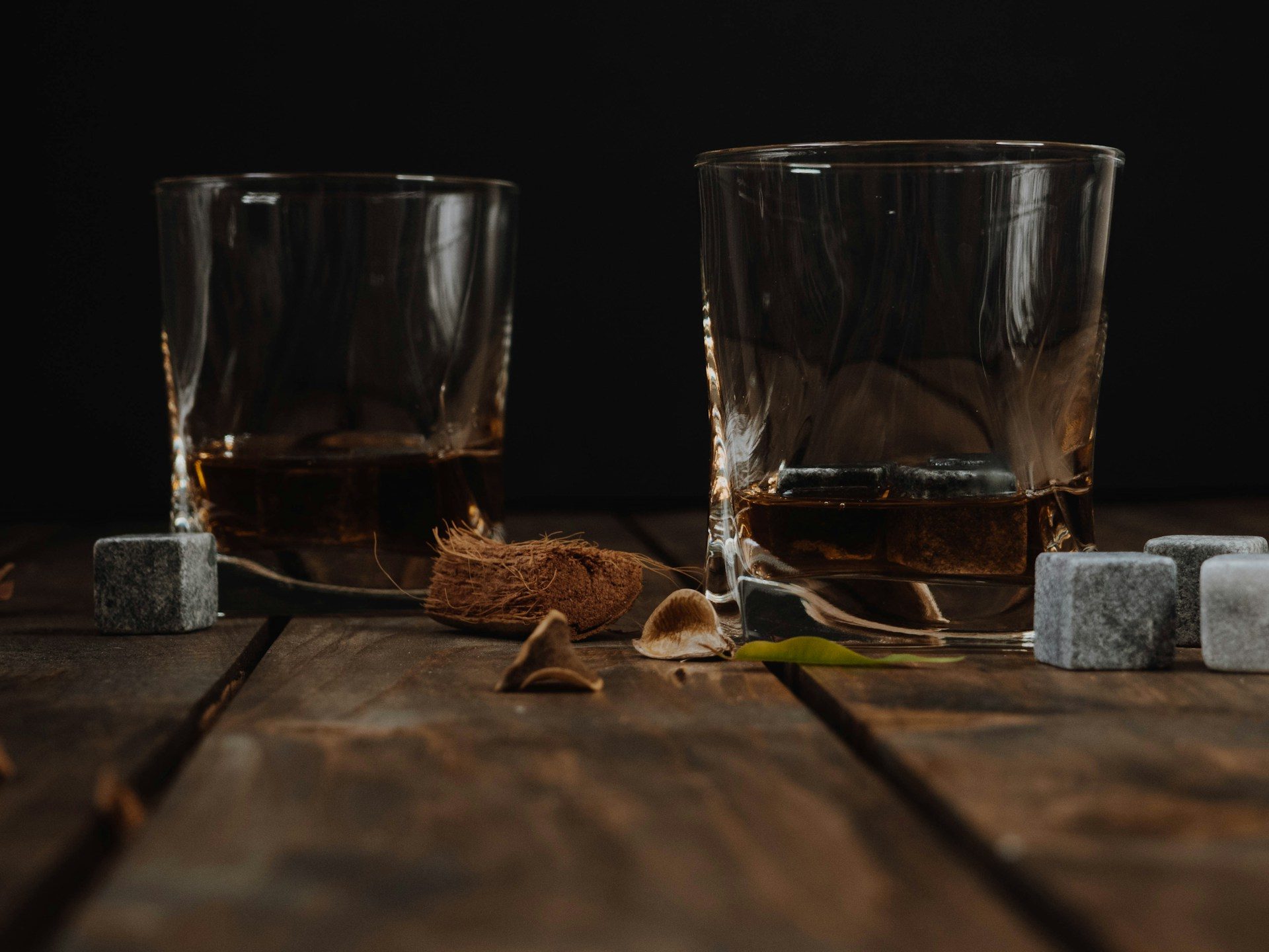 Two whiskey glasses