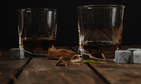 Two whiskey glasses