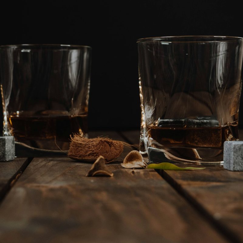 Two whiskey glasses
