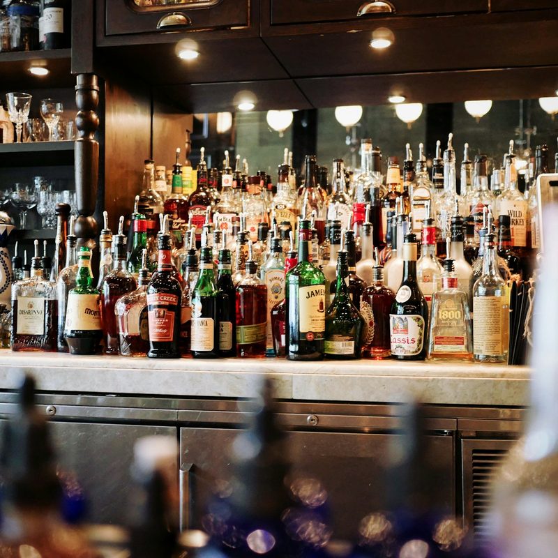 Alcohol bottles