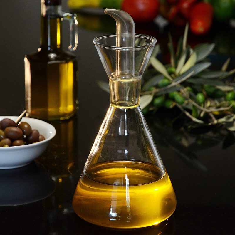 Container of olive oil