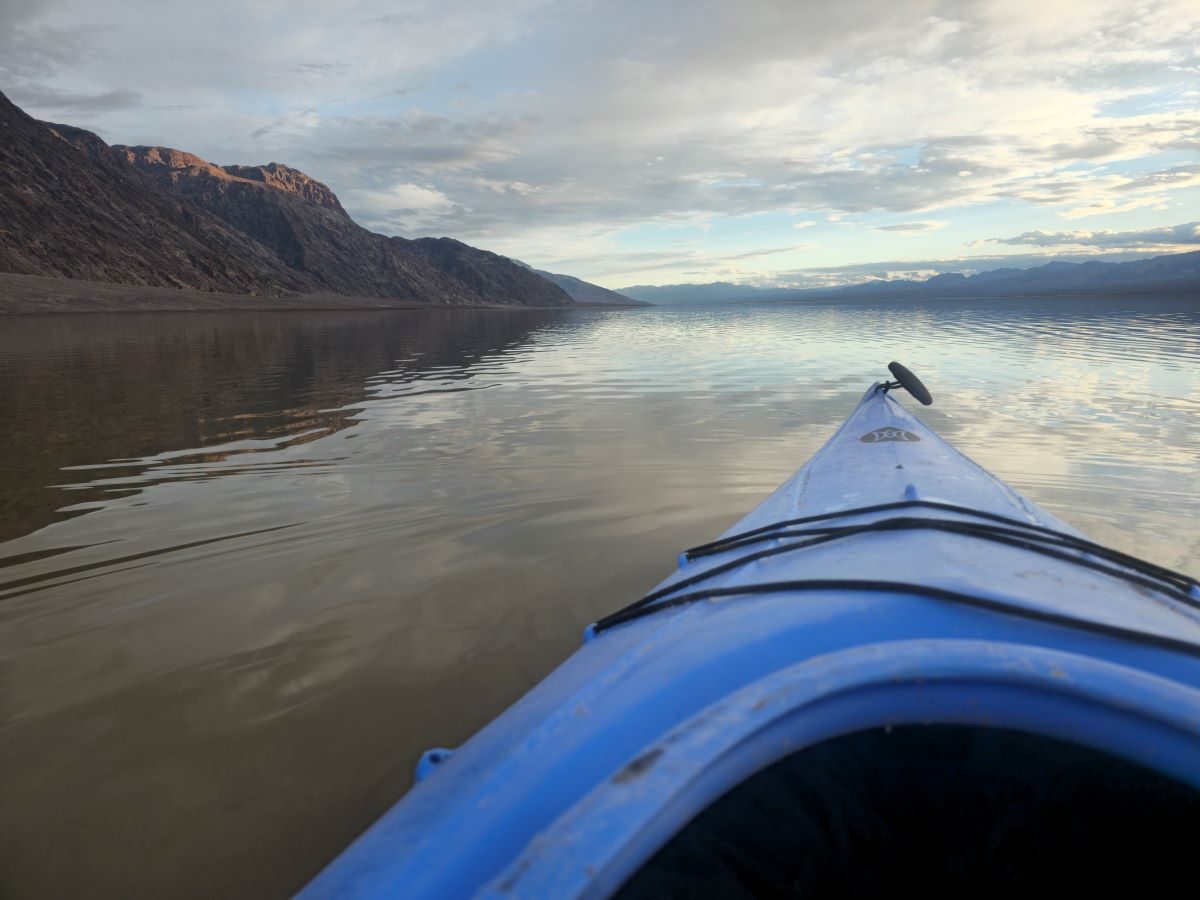 A kayak on the Badwater Basin.
