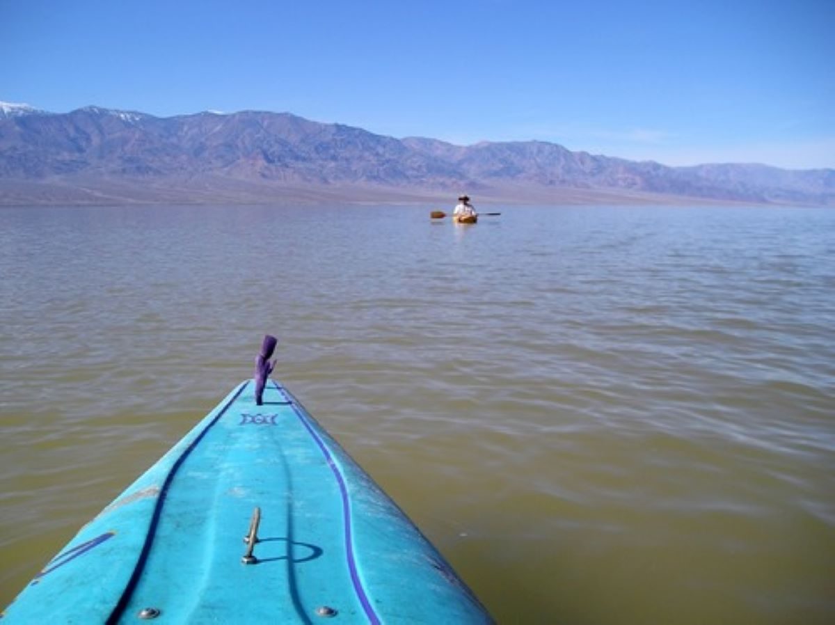Kayaking on Lake Manly.