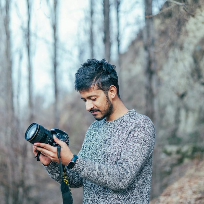 Man wearing tweed sweater