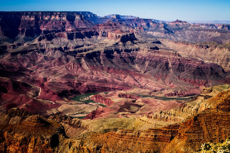 A view of the grand canyon during the day